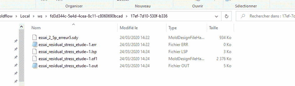 moldflow noms fichier