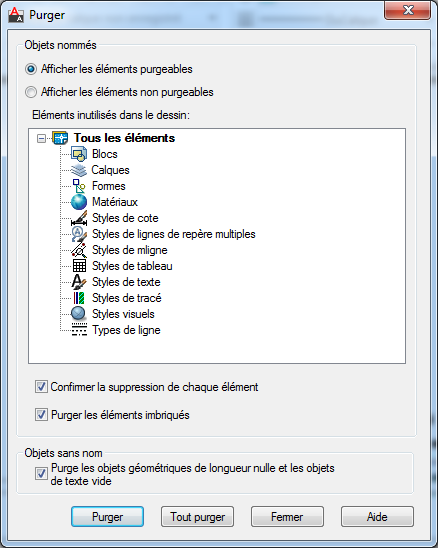 Suppression des objets AEC d’un fichier .DWG