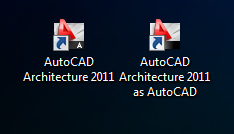 autocad deux icônes