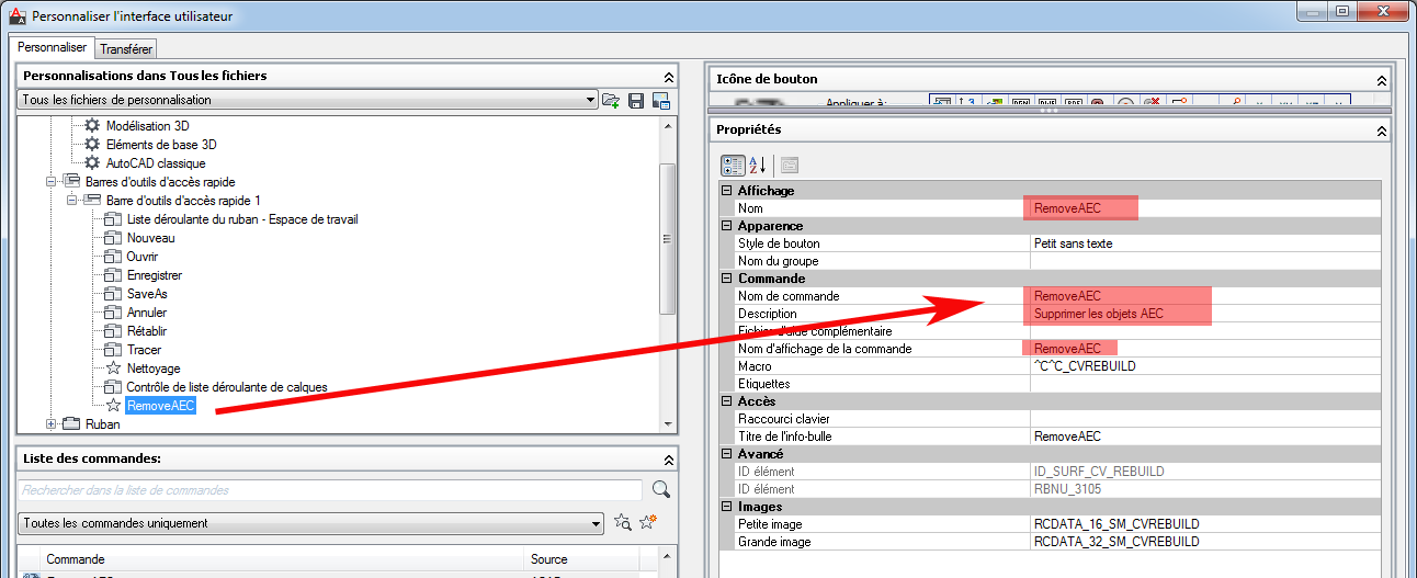 Suppression des objets AEC d’un fichier .DWG