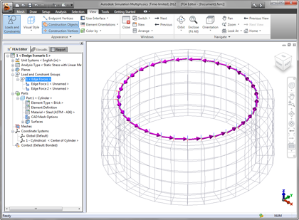 coordonnées local dans Autodesk Simulation Mechanical