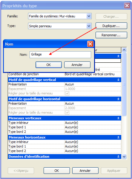 Revit clôture grillagée