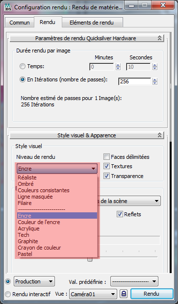 3ds Max rendu presets