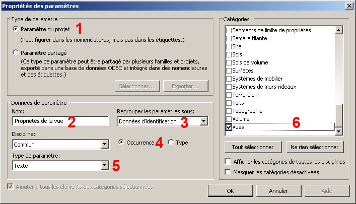 Revit personnaliser arborescence