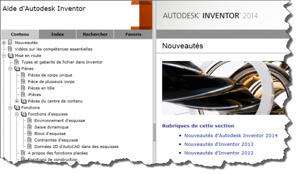 Aide en ligne Inventor