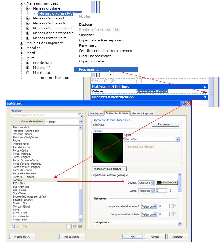 Revit clôture grillagée