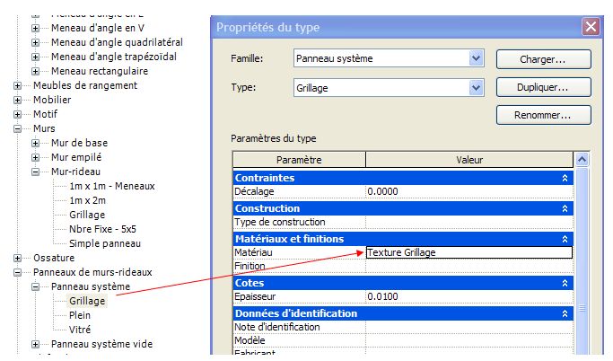 Revit clôture grillagée