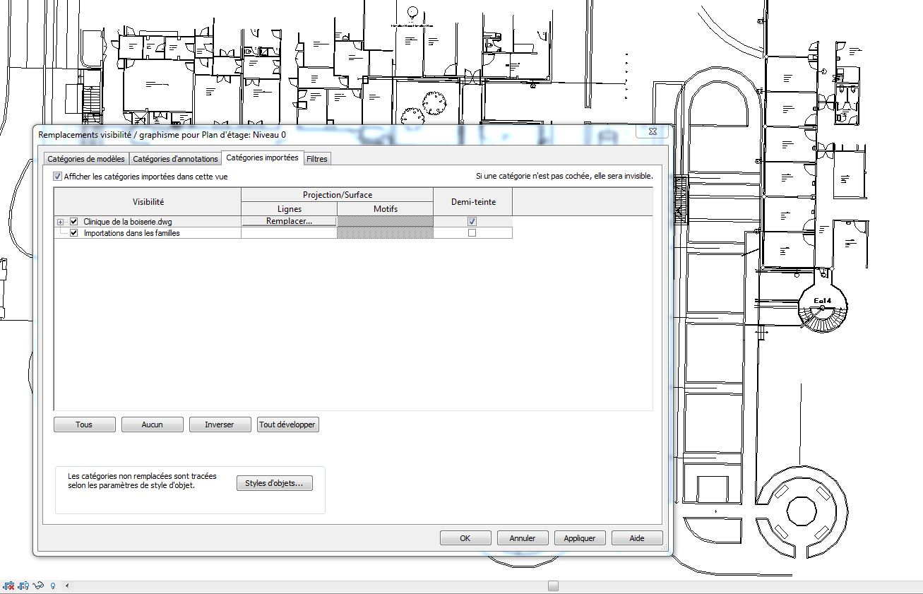 fichier DWG dans Revit