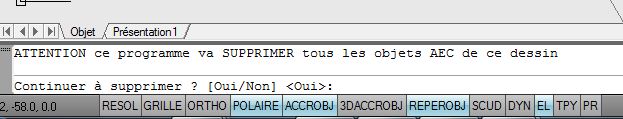 Suppression des objets AEC d’un fichier DWG