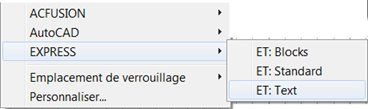 AutoCAD menu express