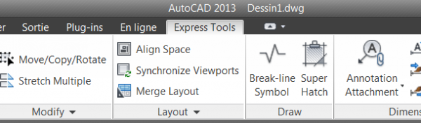 AutoCAD menu express