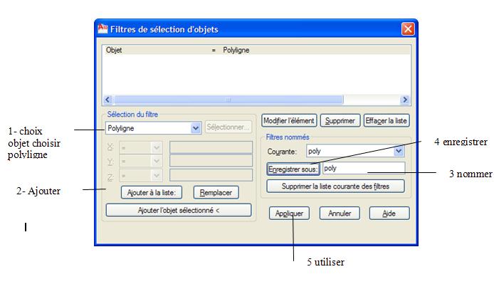 autocad filter