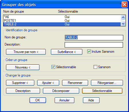 Groupe AutoCAD