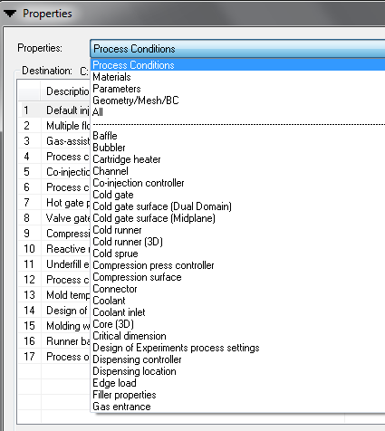 Moldflow Insight options avancées