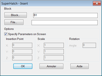 AutoCAD Hachurer avec un bloc