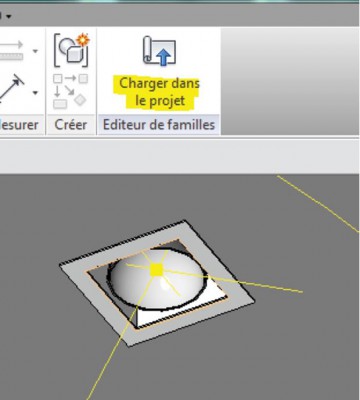 famille Revit : luminaire encastré