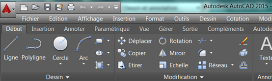 AutoCAD 2014 réinstaller le menu