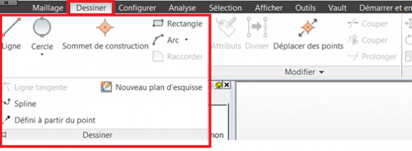 maillage automatique 2D dans Autodesk Simulation Mechanical