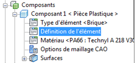 matériau Moldflow dans simulation mechanical