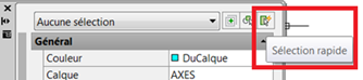 AutoCAD sélection basée sur les propriétés