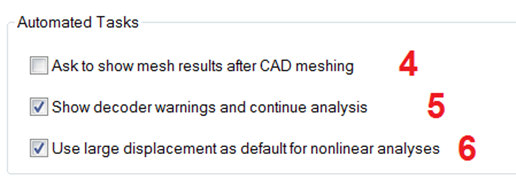 Autodesk Simulation Mechanical Options d’analyse