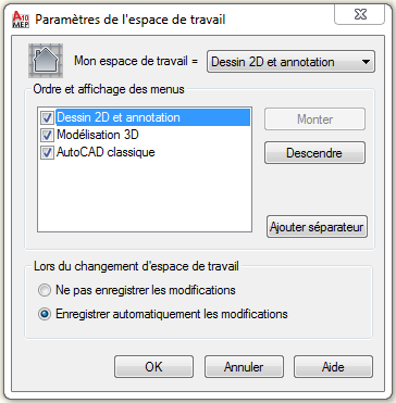 autocad personnalisation