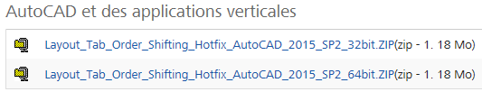 Autocad Onglets de presentation