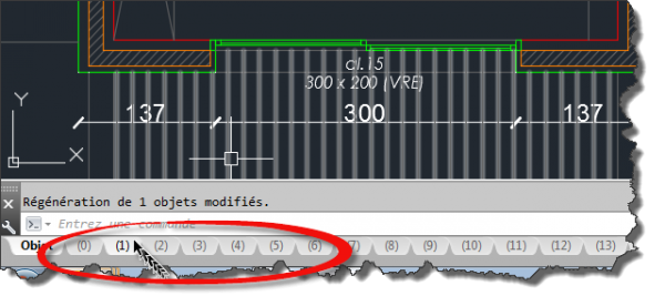 Autocad Onglets de presentation