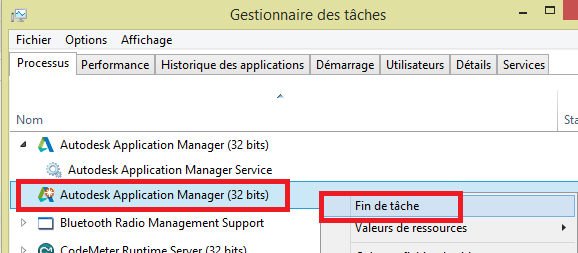 Problème Application Manager