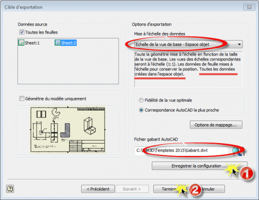 Conversion IDW en DWG