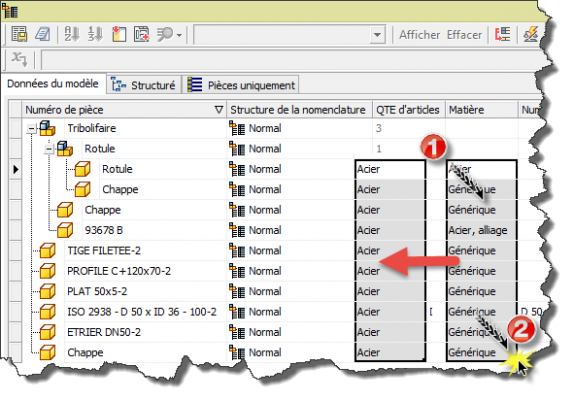 composants Inventor