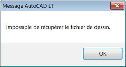 Dessin AutoCAD impossible à ouvrir