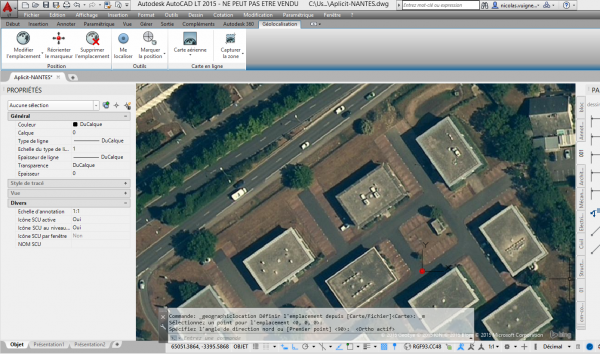 AutoCAD correctif pour la Geolocalisation