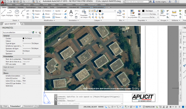 AutoCAD correctif pour la Geolocalisation