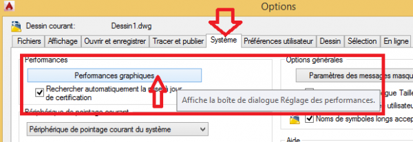 AutoCAD Accélération matérielle