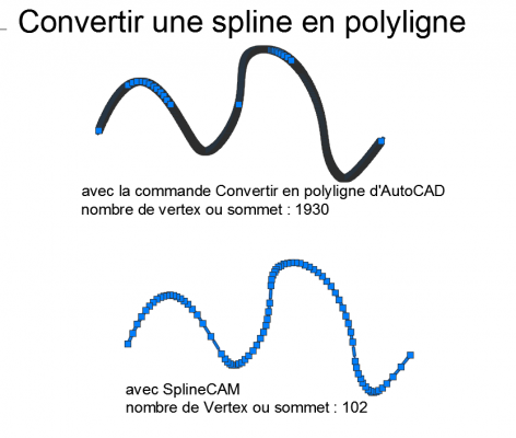 AutoCAD convertir une Spline en polyligne